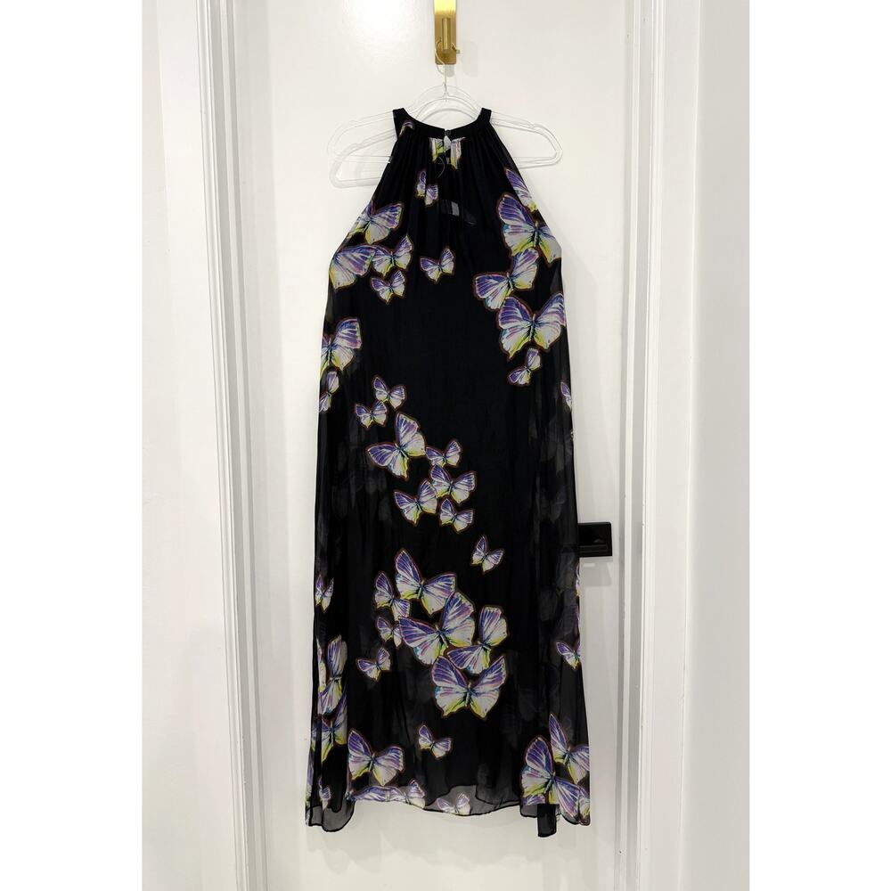ERIN erin fetherston 100% silk Butterfly Gardens Maxi Dress Sz 8 Retail $450 - Picture 7 of 15